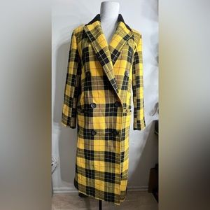 TOPSHOP Ella Tartan Dress Coat